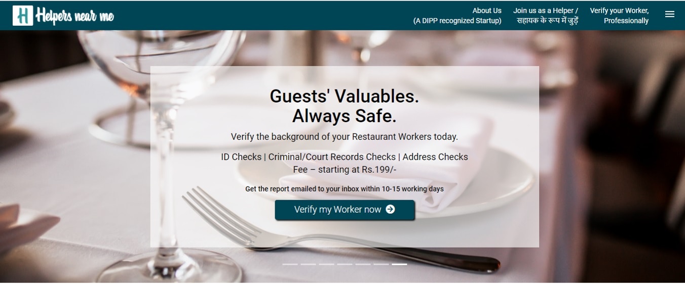 verification of restaurant staff